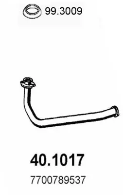 Handler.Part Exhaust pipe ASSO 401017 1