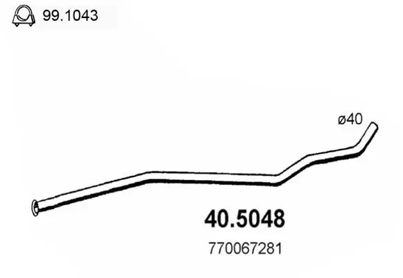 Handler.Part Exhaust pipe ASSO 405048 1