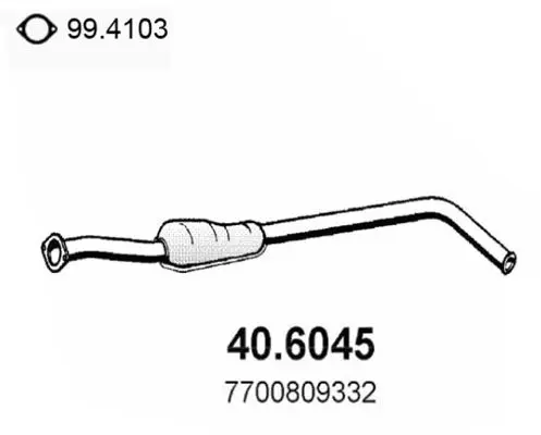 Handler.Part Middle silencer ASSO 406045 1