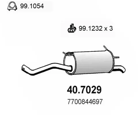 Handler.Part End silencer ASSO 407029 1