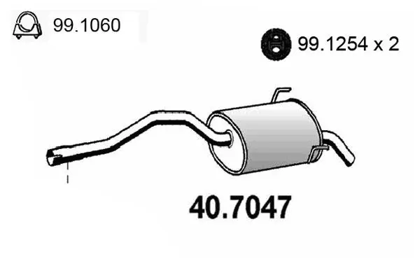 Handler.Part End silencer ASSO 407047 1