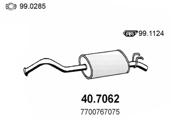 Handler.Part End silencer ASSO 407062 1