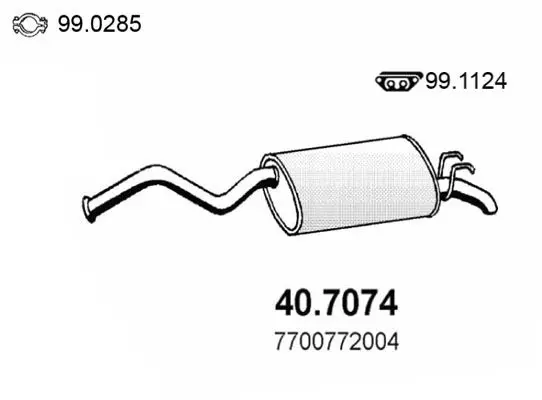 Handler.Part End silencer ASSO 407074 1