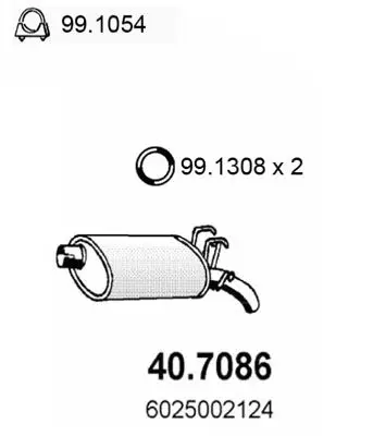 Handler.Part End silencer ASSO 407086 1