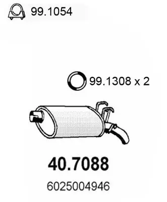 Handler.Part End silencer ASSO 407088 1