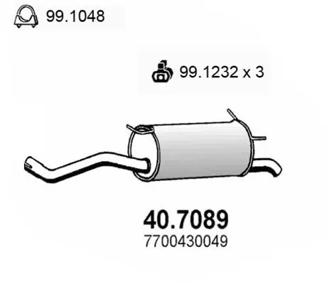 Handler.Part End silencer ASSO 407089 1