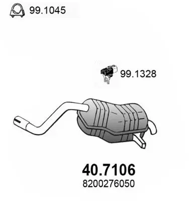 Handler.Part End silencer ASSO 407106 1