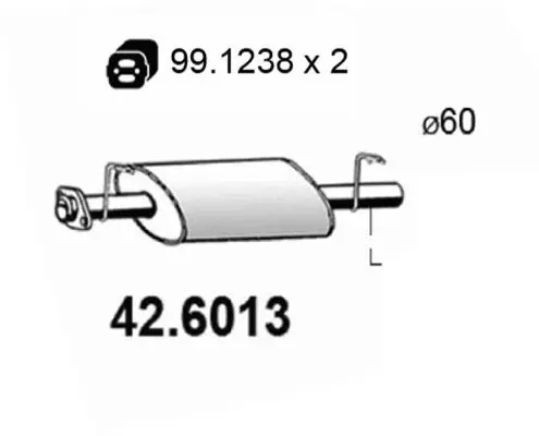 Handler.Part Middle silencer ASSO 426013 1