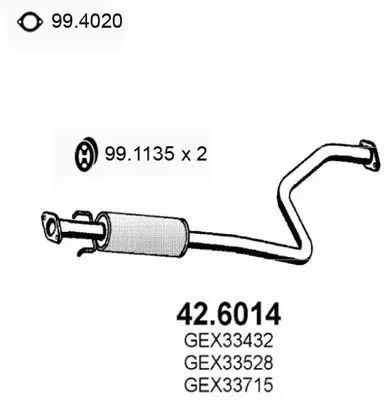 Handler.Part Middle silencer ASSO 426014 1