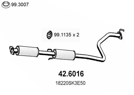 Handler.Part Middle silencer ASSO 426016 1