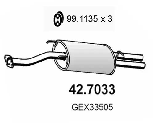 Handler.Part End silencer ASSO 427033 1