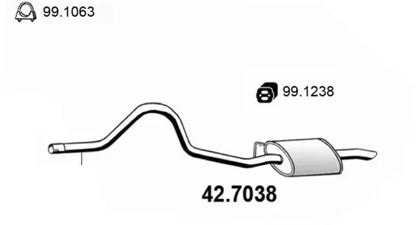 Handler.Part End silencer ASSO 427038 1