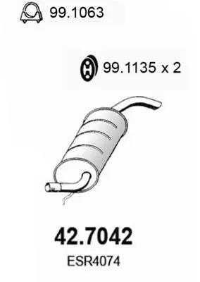 Handler.Part End silencer ASSO 427042 1