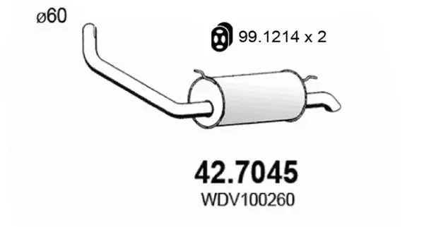 Handler.Part End silencer ASSO 427045 1