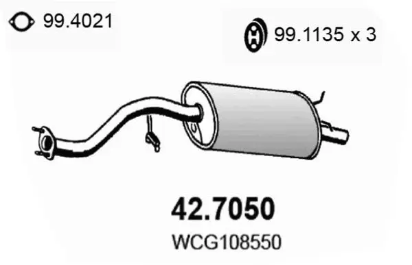 Handler.Part End silencer ASSO 427050 1