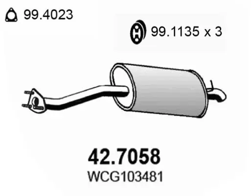 Handler.Part End silencer ASSO 427058 1