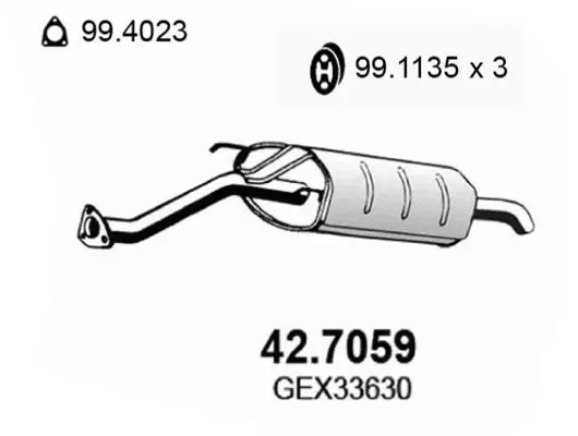 Handler.Part End silencer ASSO 427059 1