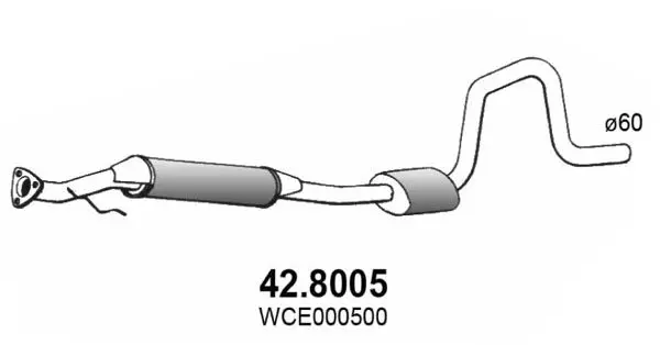 Handler.Part Middle-/end silencer ASSO 428005 1