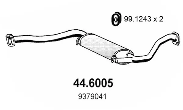 Handler.Part Middle silencer ASSO 446005 1