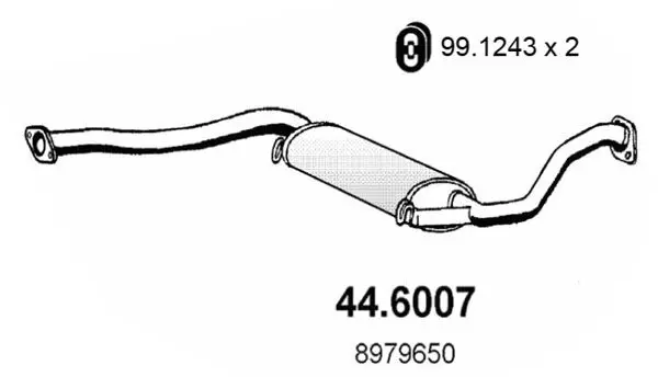 Handler.Part Middle silencer ASSO 446007 1