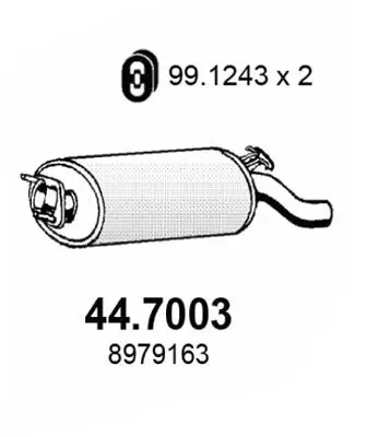 Handler.Part End silencer ASSO 447003 1