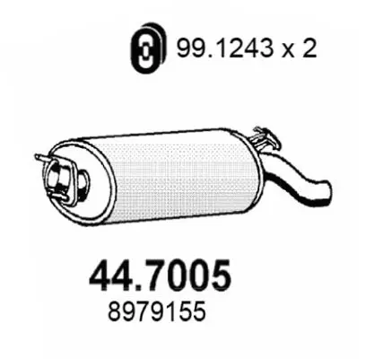 Handler.Part End silencer ASSO 447005 1