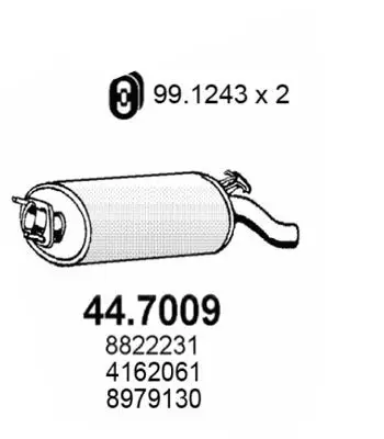 Handler.Part End silencer ASSO 447009 1