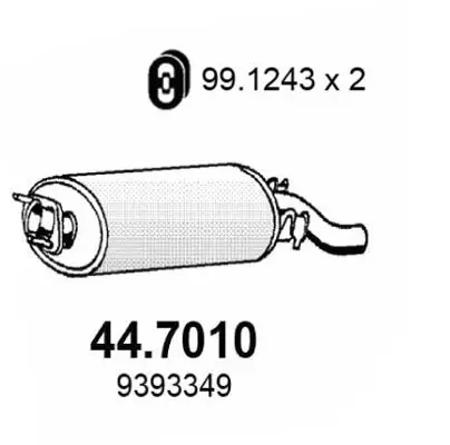 Handler.Part End silencer ASSO 447010 1