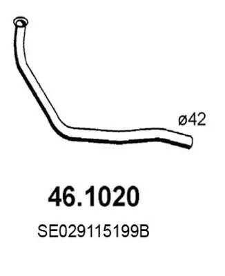 Handler.Part Exhaust pipe ASSO 461020 1