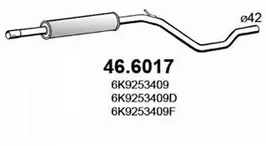 Handler.Part Middle silencer ASSO 466017 1