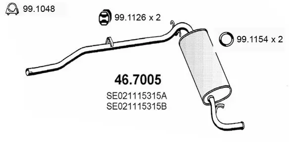 Handler.Part End silencer ASSO 467005 1