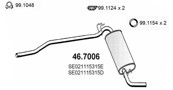 Handler.Part End silencer ASSO 467006 1