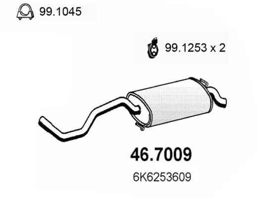 Handler.Part End silencer ASSO 467009 1