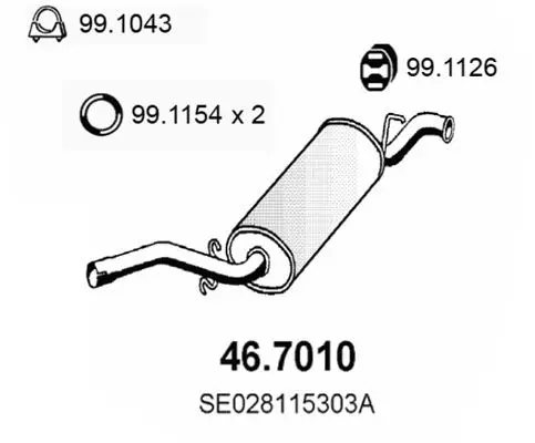 Handler.Part End silencer ASSO 467010 1