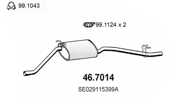 Handler.Part End silencer ASSO 467014 1