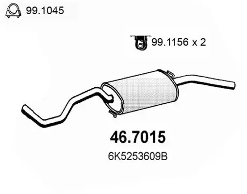 Handler.Part End silencer ASSO 467015 1