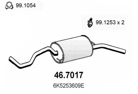 Handler.Part End silencer ASSO 467017 1