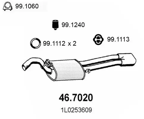 Handler.Part End silencer ASSO 467020 1