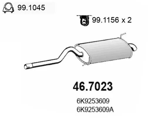 Handler.Part End silencer ASSO 467023 1