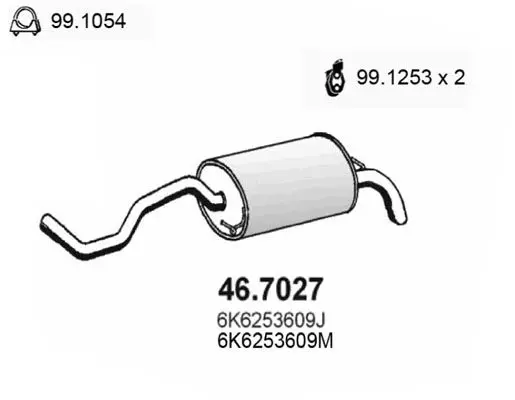 Handler.Part End silencer ASSO 467027 1