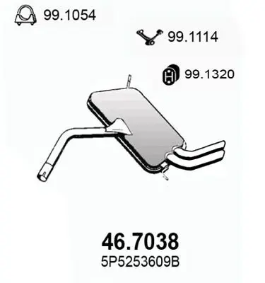 Handler.Part End silencer ASSO 467038 1