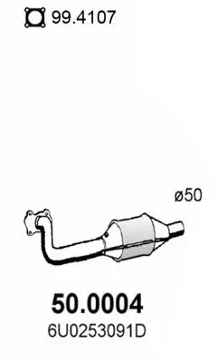 Handler.Part Catalytic converter ASSO 500004 1