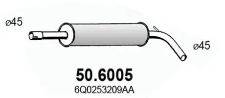 Handler.Part Middle silencer ASSO 506005 1