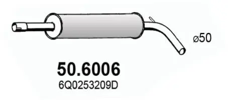 Handler.Part Middle silencer ASSO 506006 1