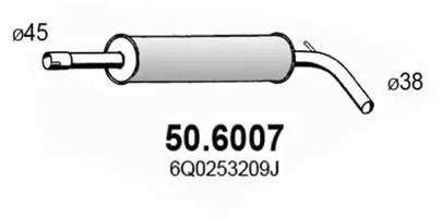 Handler.Part Middle silencer ASSO 506007 1