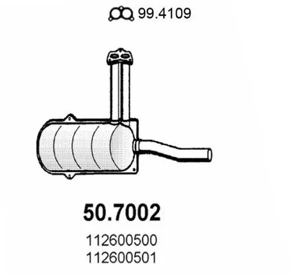 Handler.Part End silencer ASSO 507002 1