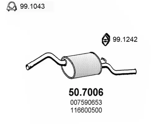 Handler.Part End silencer ASSO 507006 1