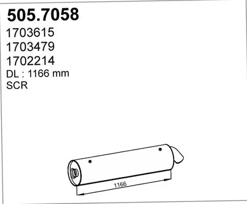 Handler.Part Soot/particulate filter, exhaust system ASSO 5057058 1