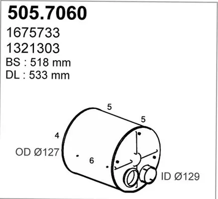 Handler.Part Middle-/end silencer ASSO 5057060 1