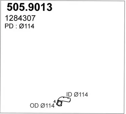 Handler.Part Exhaust pipe ASSO 5059013 1